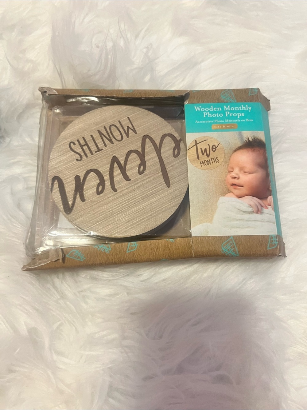 Wooden monthly photo props for newborns / babies